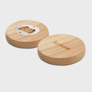 Round Beech Wood Bottle Opener