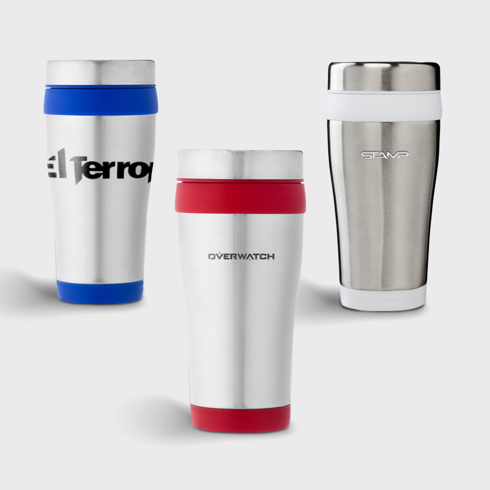 Silver with Coloured Accents RCS Insulated Double-walled Tumbler