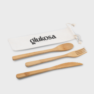 Bamboo Cutlery Set in Cotton Pouch