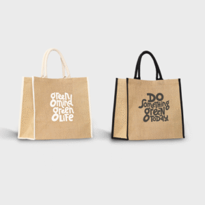 Jute Shopping Bag with Laminated Interior