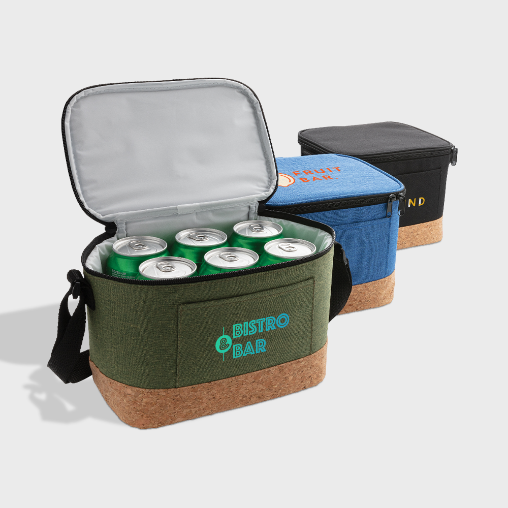 Two Tone Cooler Bag with Cork Detail