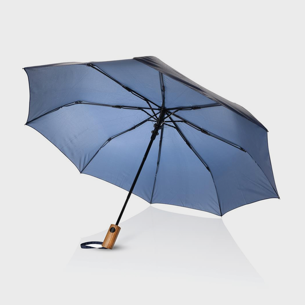 RPET Acacia Wood Mini Auto Open Umbrella