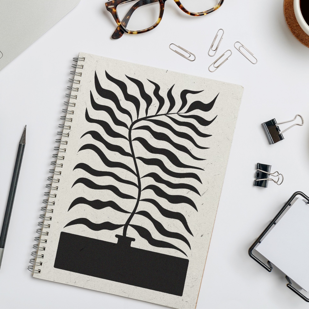 A5 Elephant Grass Wire-O Notebook