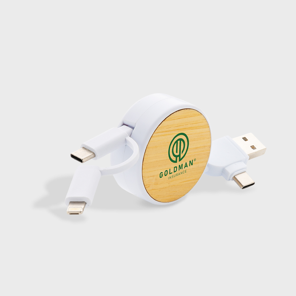 RCS Recycled Plastic 6-in-1 Retractable Cable