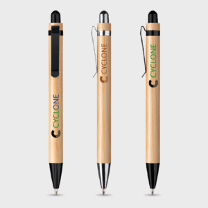 Bamboo Stylus Pen with Metallic Details