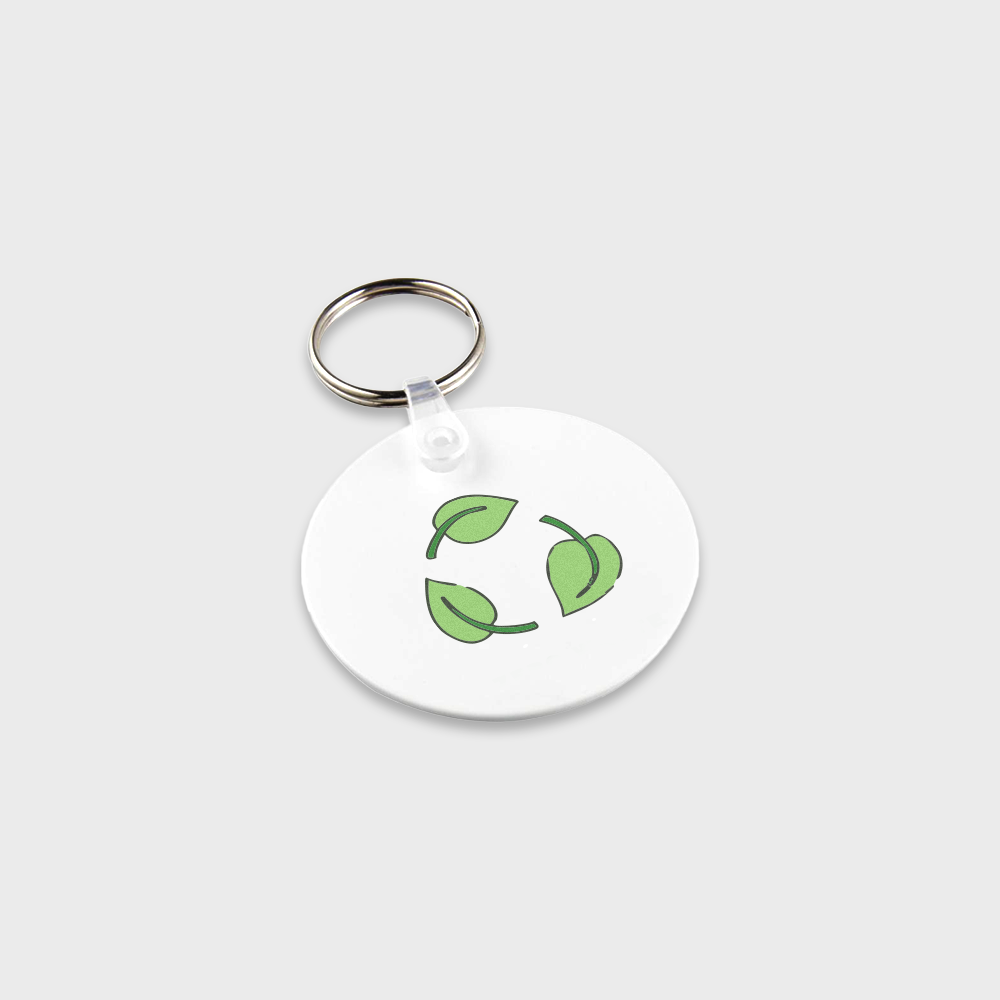 Circle-Shaped Recycled Keychain