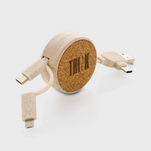 Cork and Wheat 6-in-1 Retractable Cable