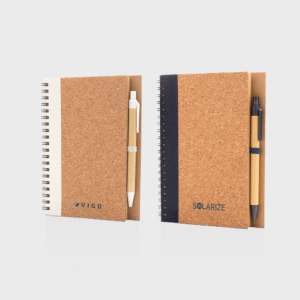 Cork Spiral Notebook with Pen
