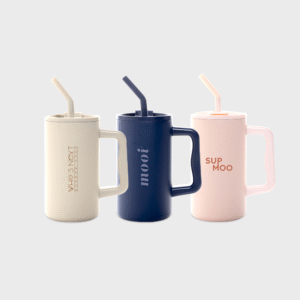 Cube RCS Recycled Steel Mug with Straw