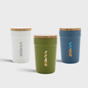 GRS Recycled PP Mug with Bamboo Lid | 300 ml