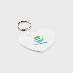 Heart-Shaped Recycled HIPS Keychain