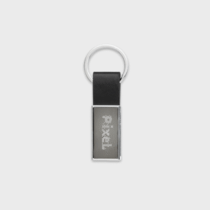 Luxury PU Keychain RCS Recycled Zinc Alloy