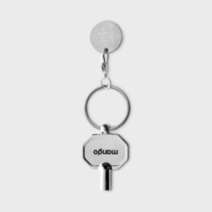 RCS Recycled Zinc Alloy Radiator Key Keychain with Coin