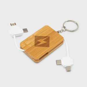 6-in-1 Retractable Bamboo Charging Cable